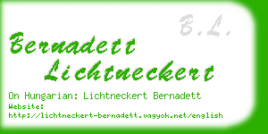 bernadett lichtneckert business card